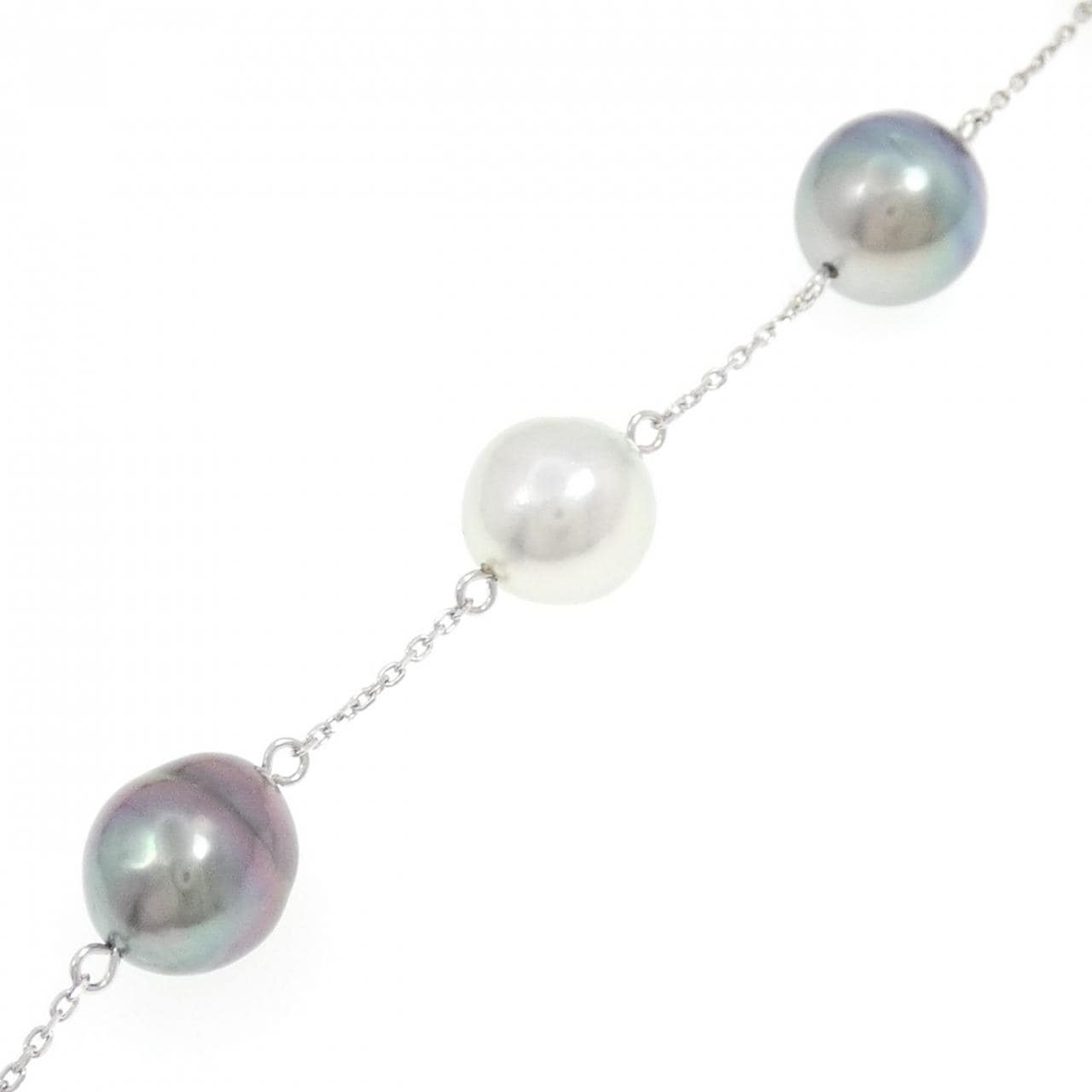 K14WG 黒蝶パール ネックレス