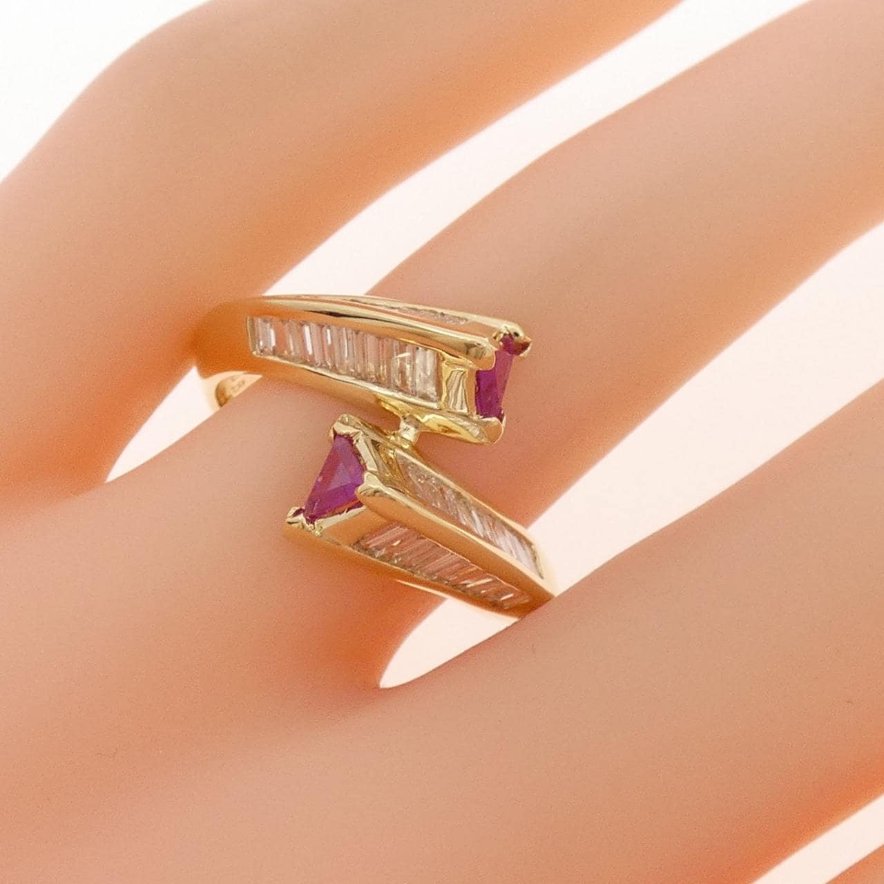 K18YG ルビー リング 1.20CT