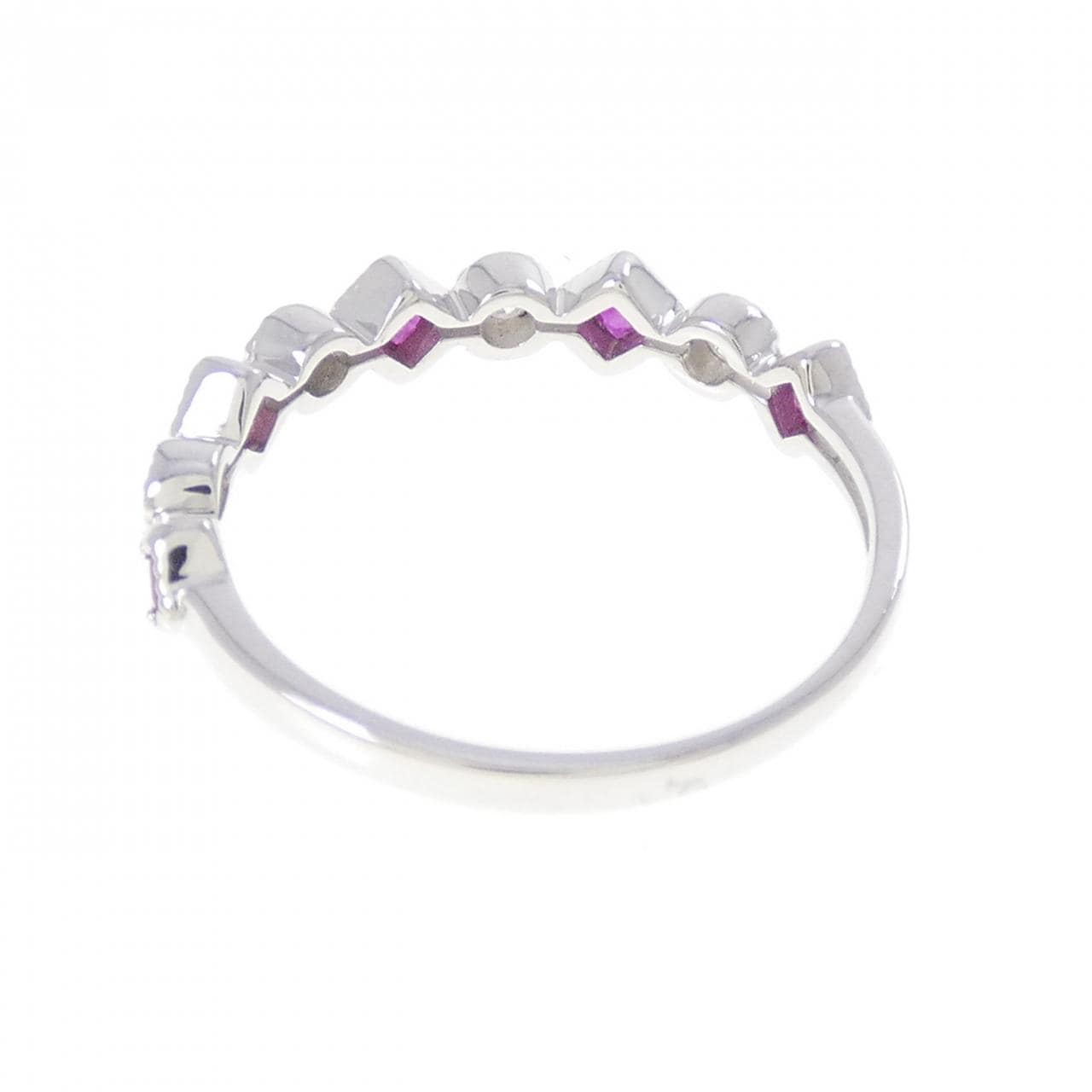 K18WG ルビー リング 0.25CT