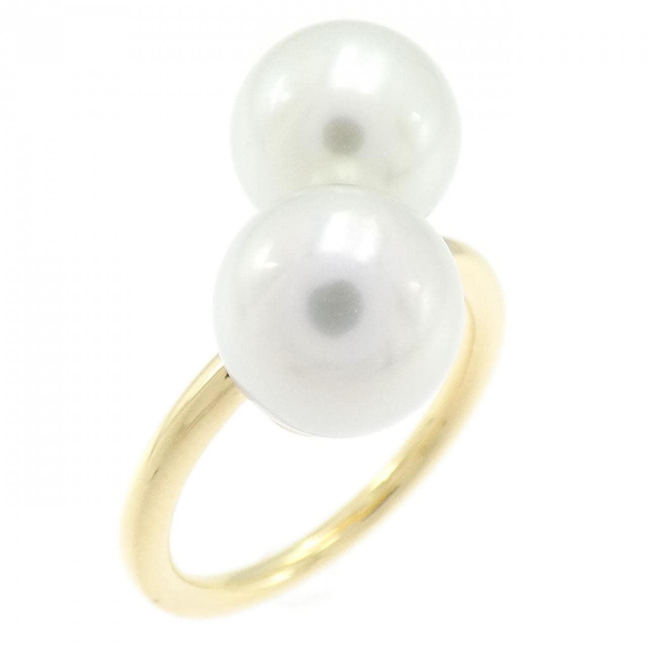 K18YG Akoya pearl ring