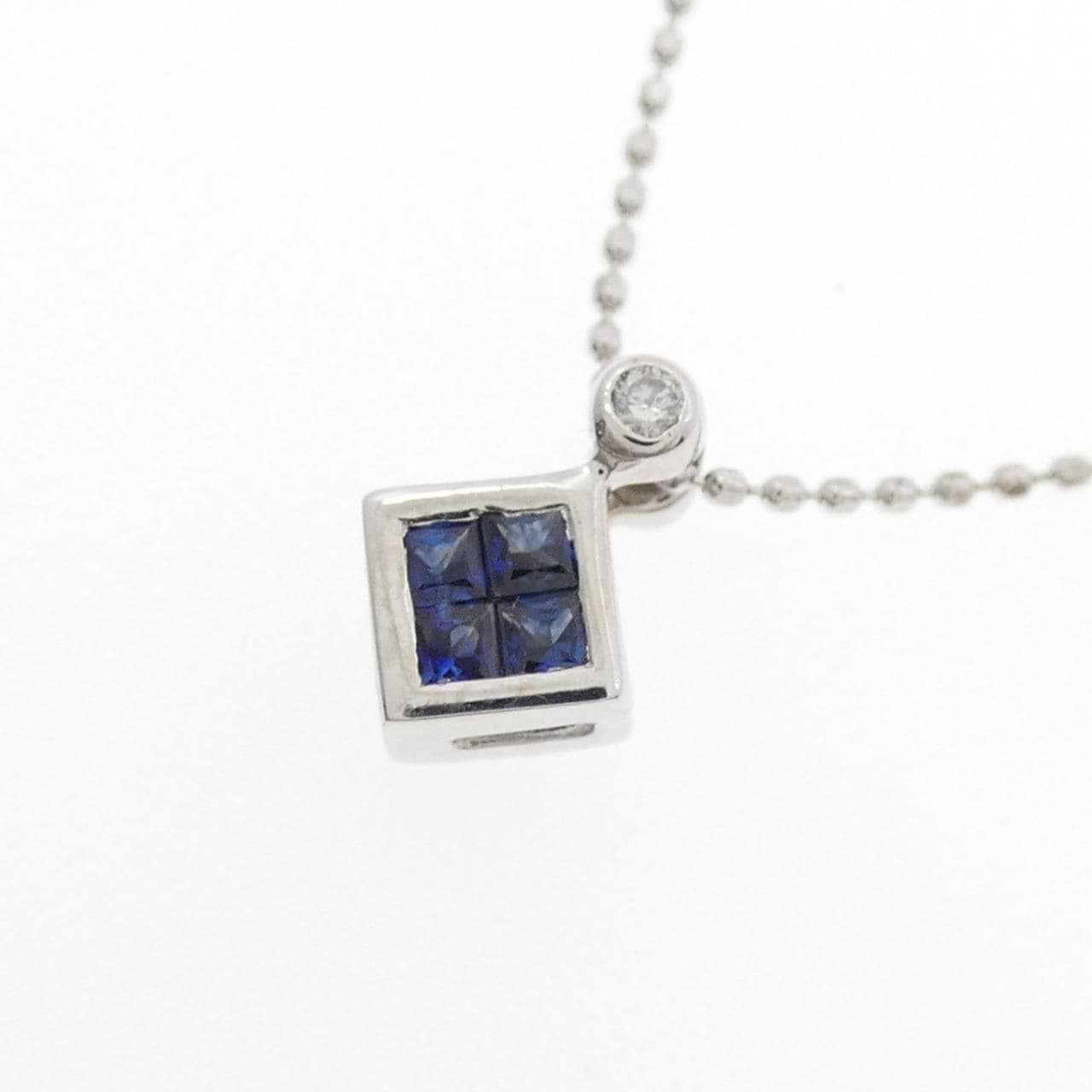 K18WG サファイヤ ネックレス 0.20CT