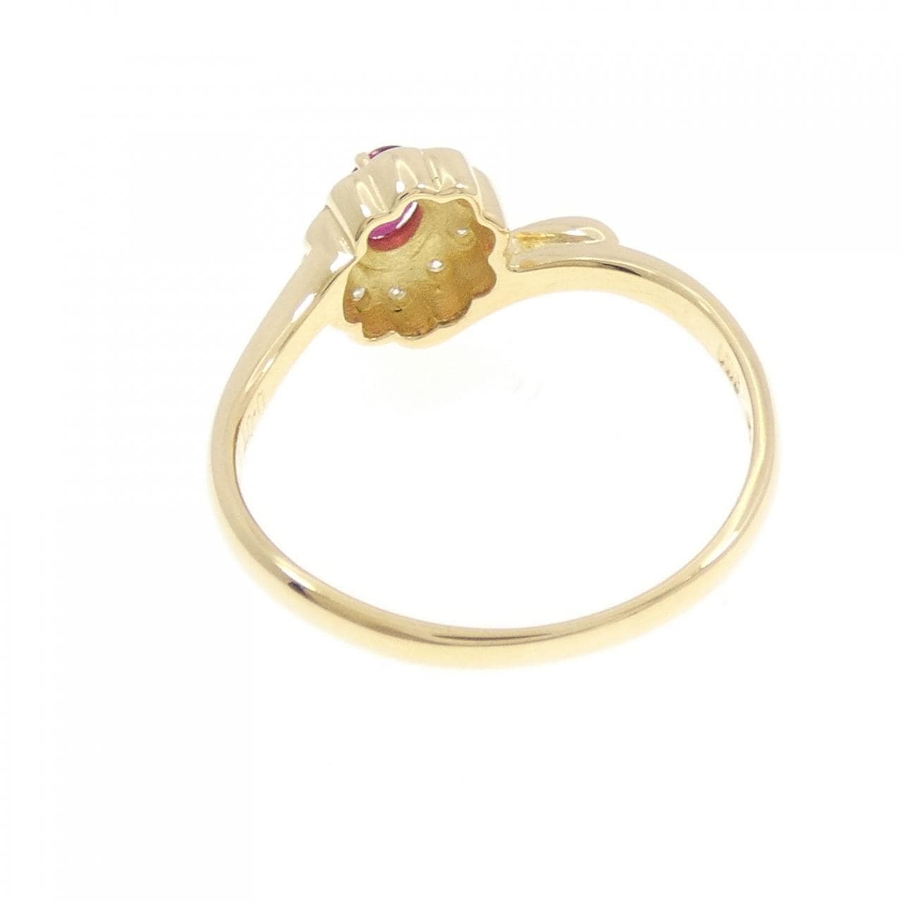 K18YG ルビー リング 0.20CT