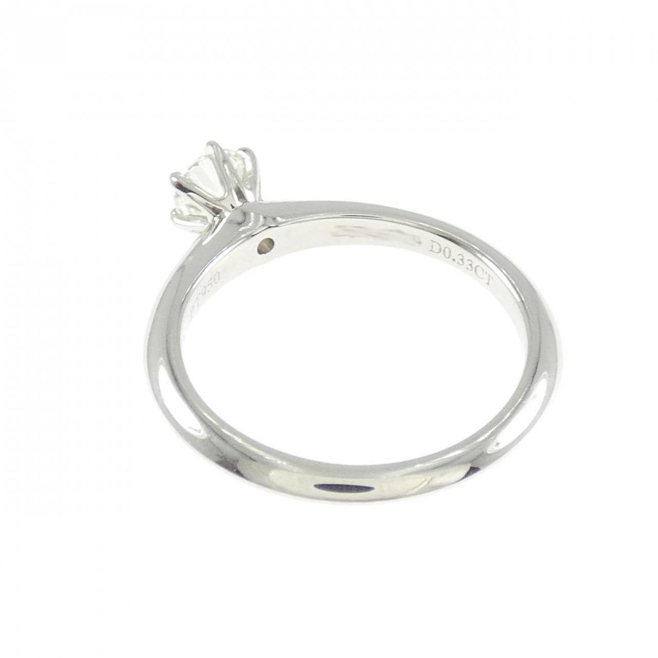 TIFFANY經典款单钻指，0.33克拉，H色，VVS2淨度，3EXT