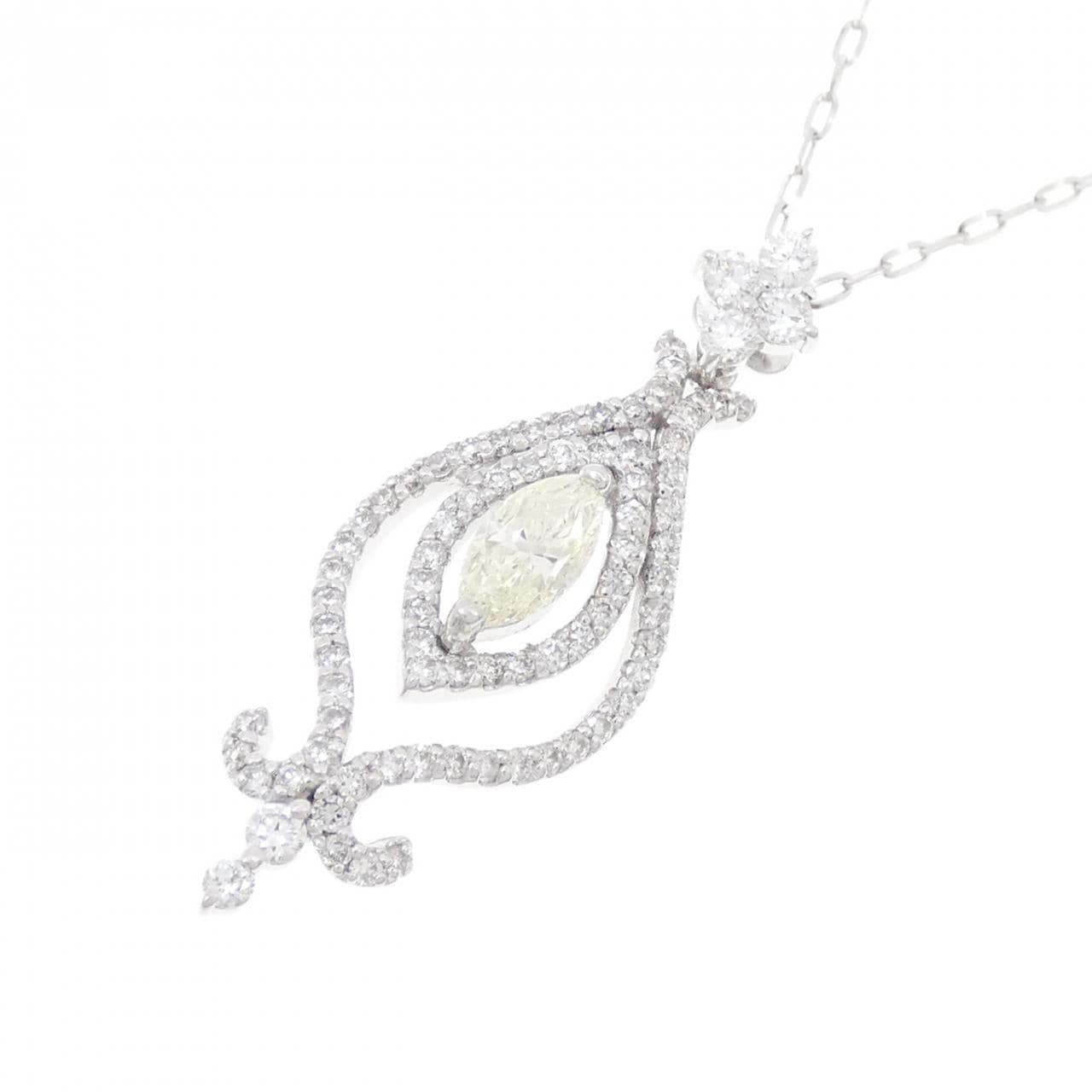 K18WG ダイヤモンド ネックレス 0.356CT