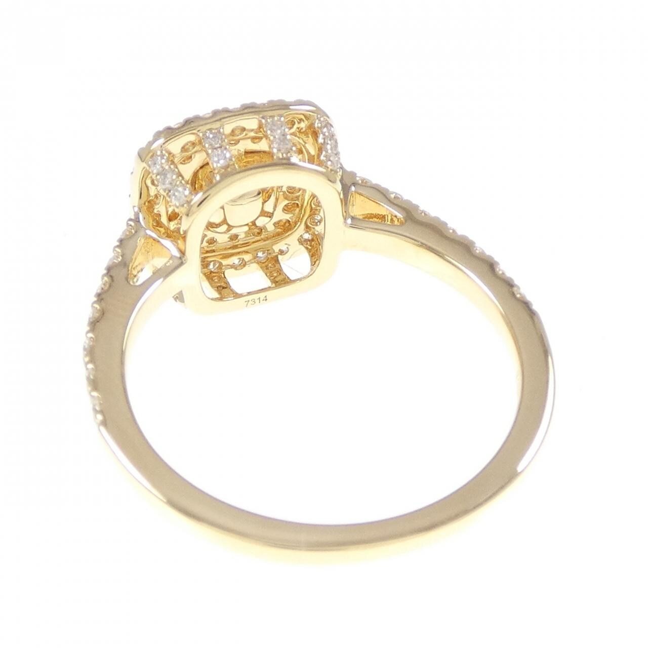 K18YG Diamond Ring 0.71CT FIY VS2 Fancy Cut