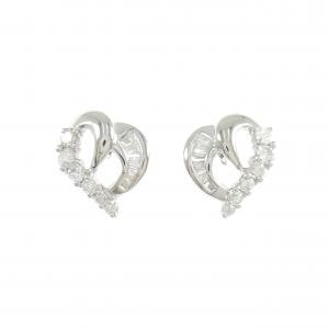 PT900 ハート ダイヤモンド ピアス 0.90CT