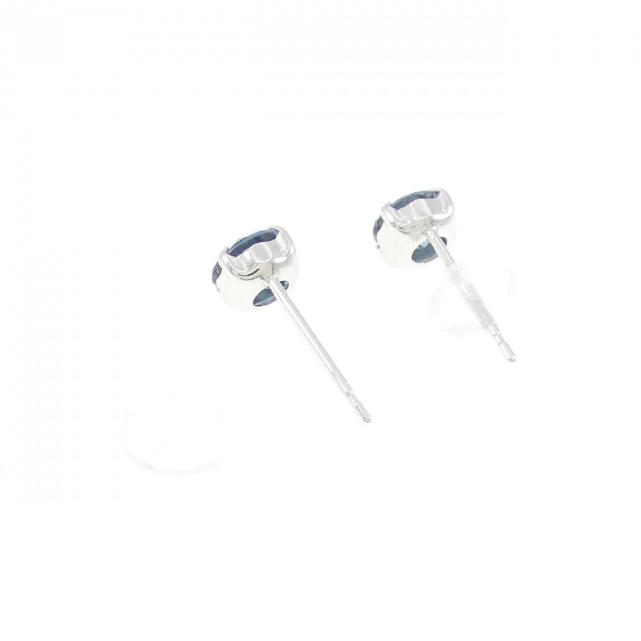 【新品】PT900 ブルートパーズ ピアス 0.90CT