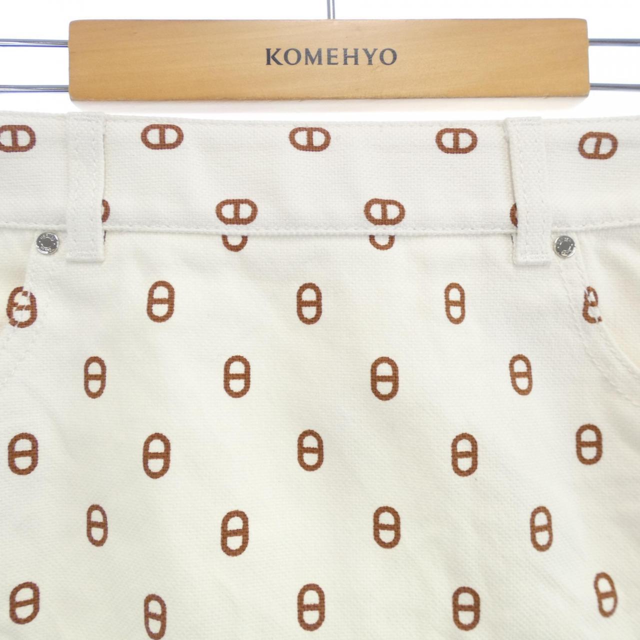 エルメス HERMES シェーヌ･ダンクル カルトゥッシュ クルー･ド･セル 4E0315D3 スカート