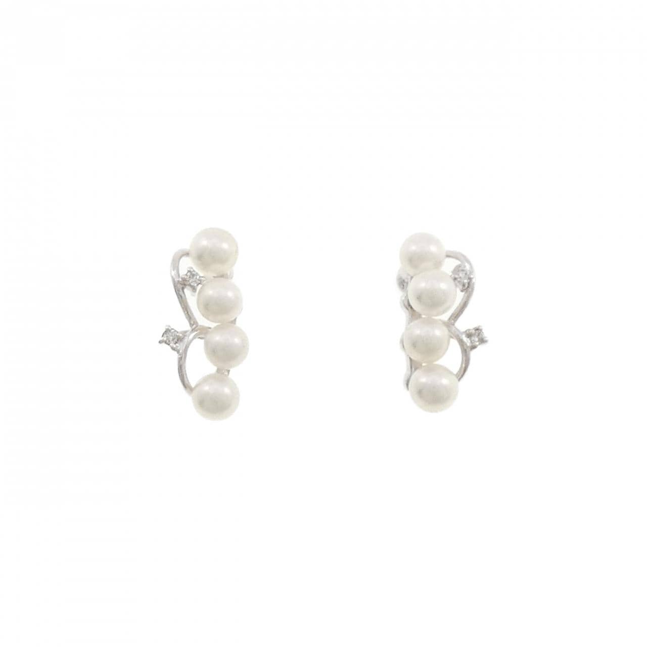 K18WG アコヤパール ピアス