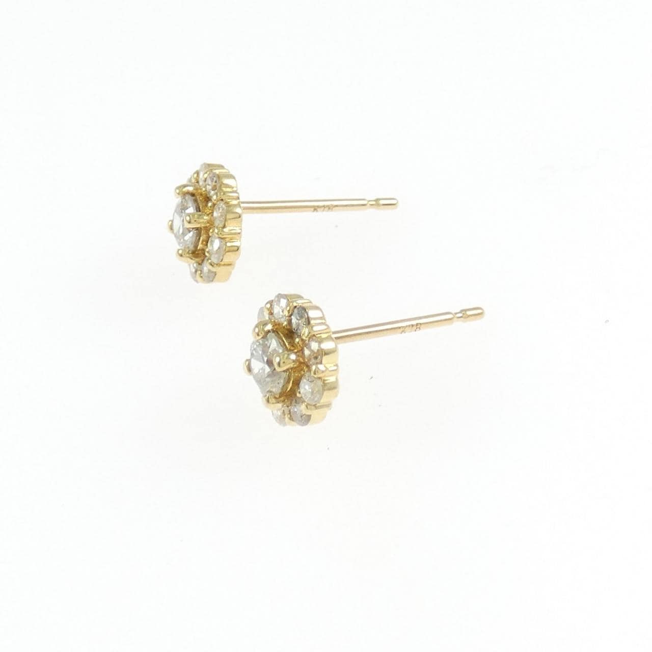 K18YG ダイヤモンド ピアス 0.44CT