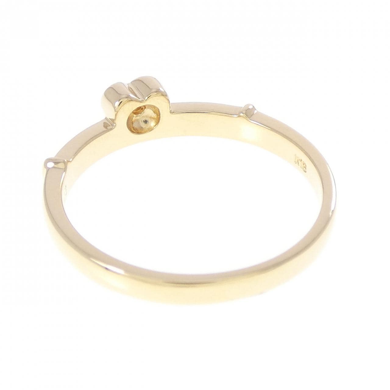 K18YG ハート ダイヤモンド リング 0.03CT