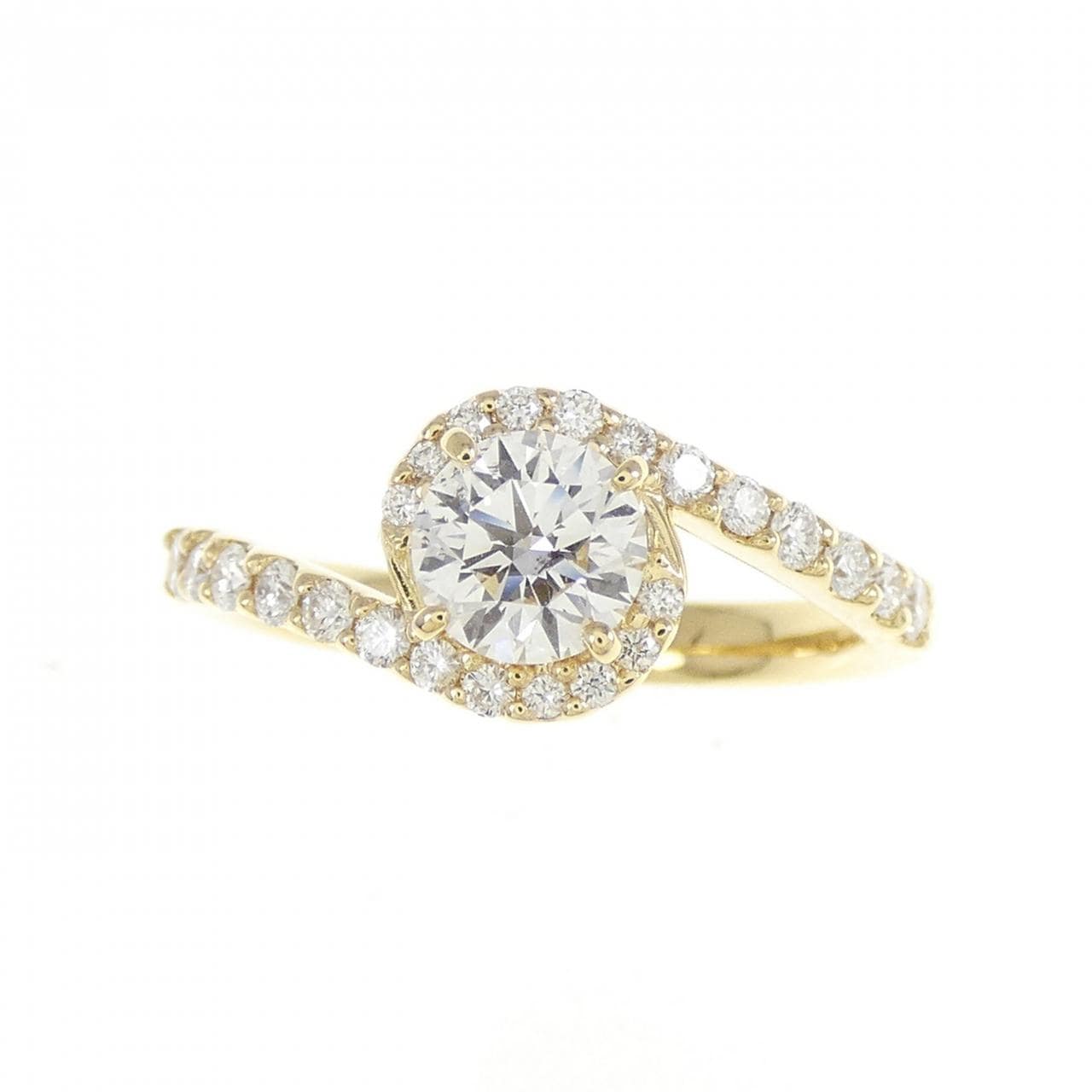 【リメイク】K18YG ダイヤモンド リング 0.543CT F SI2 EXT