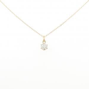 K18YG ソリティア ダイヤモンド ネックレス 0.344CT
