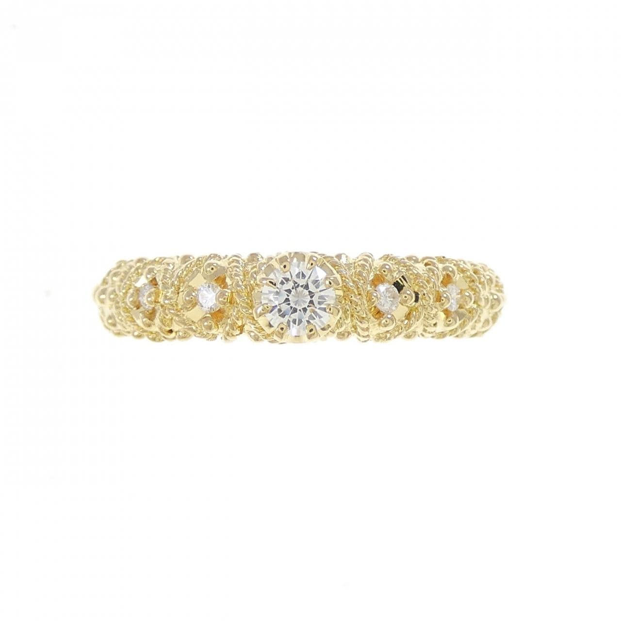 750YG ダイヤモンド リング 0.107CT