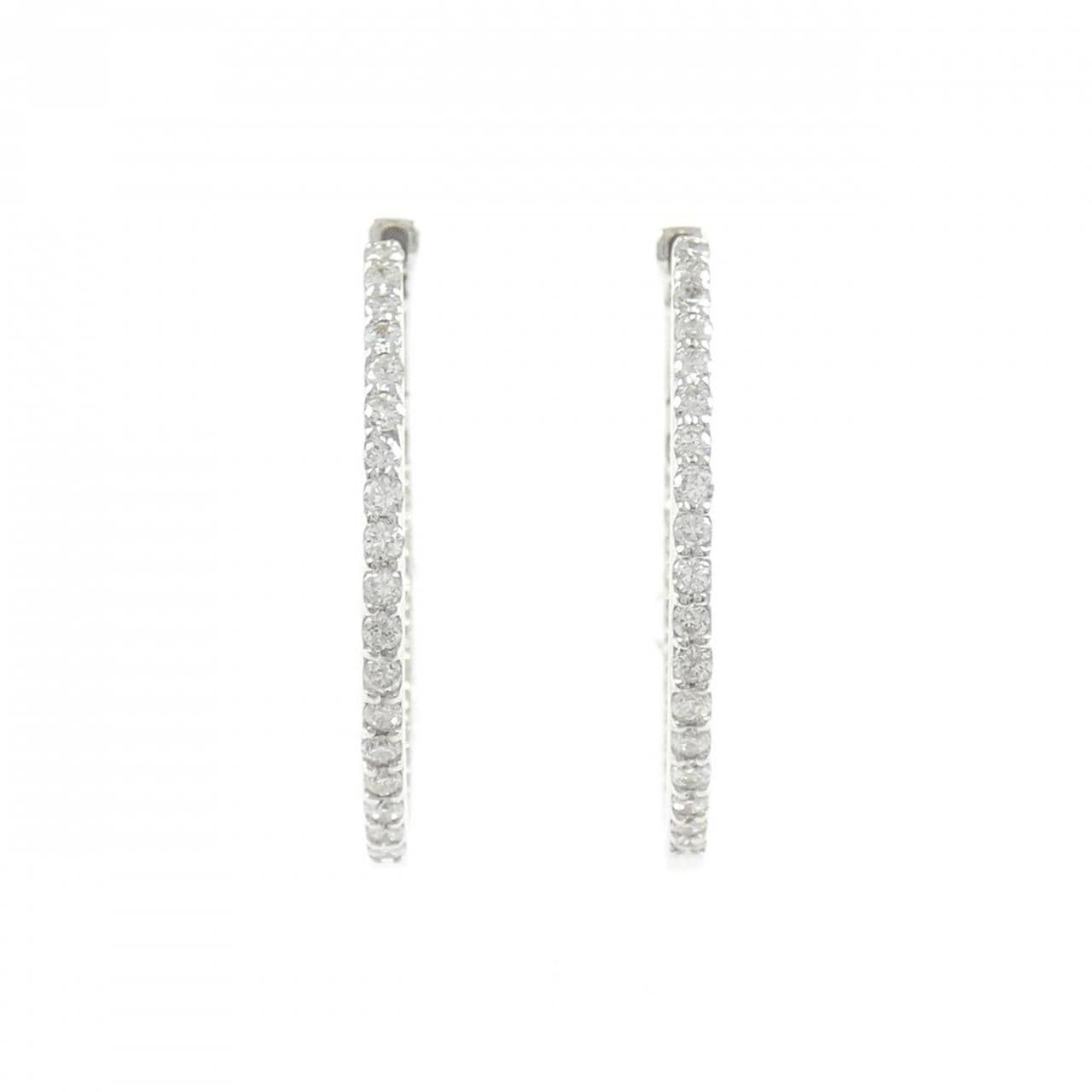 K18WG ダイヤモンド ピアス 0.60CT