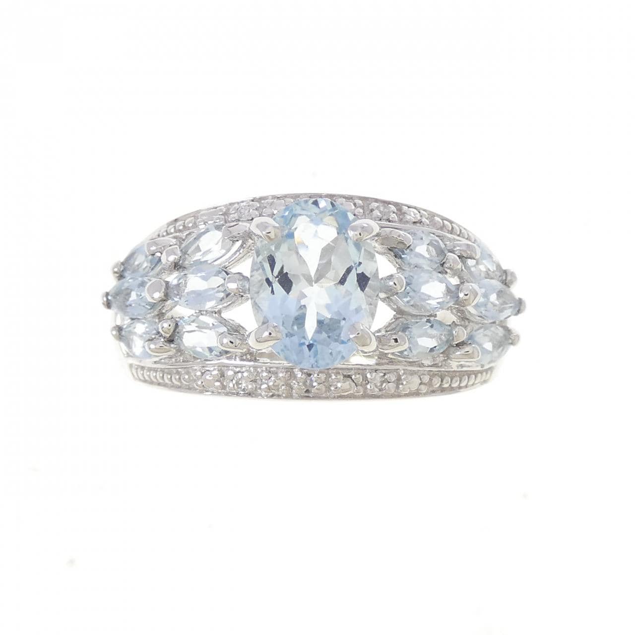 10KWG アクアマリン リング