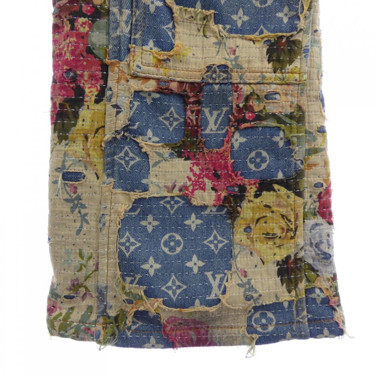 ルイヴィトン LOUIS VUITTON デストロイドカーペンターベルボトムデニム HND90WJF0 ジーンズ