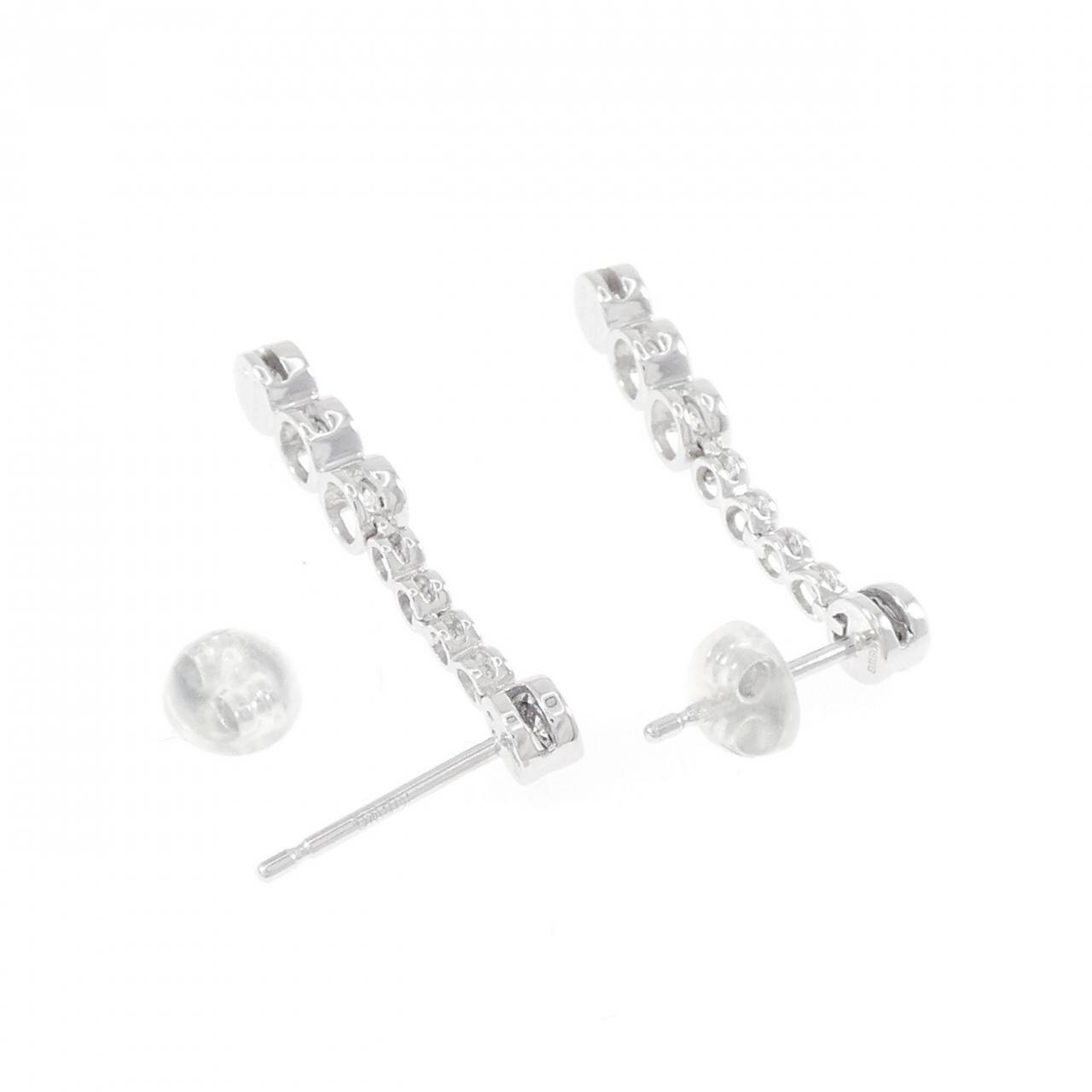 LINE ダイヤモンド ピアス 0.50CT