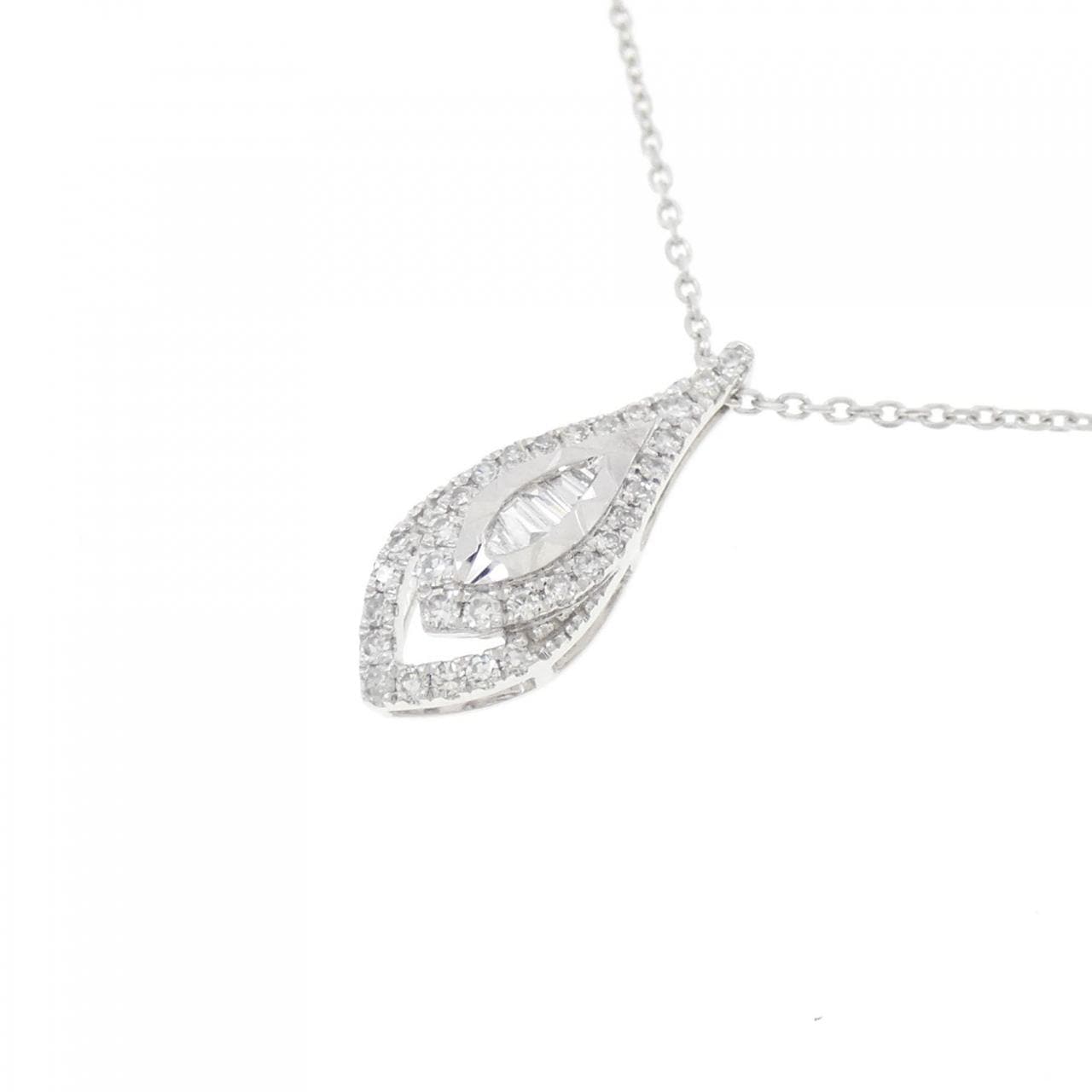 PT/K18WG Diamond Necklace 0.15CT