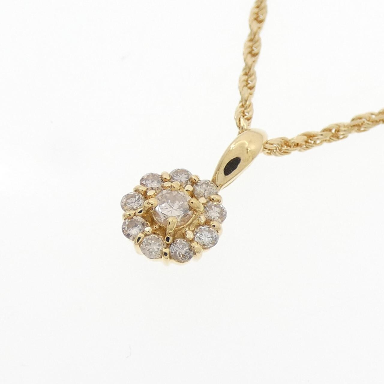K18YG/14KYG Diamond Necklace 0.20CT