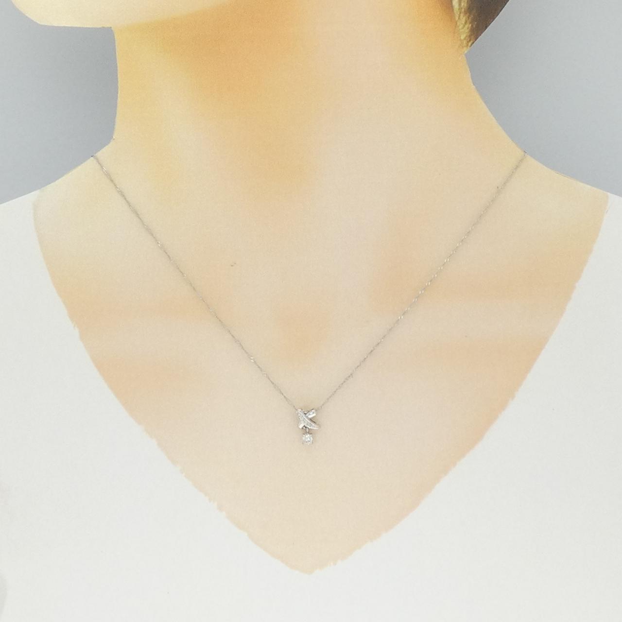 PT900/PT850 ダイヤモンド ネックレス 0.12CT