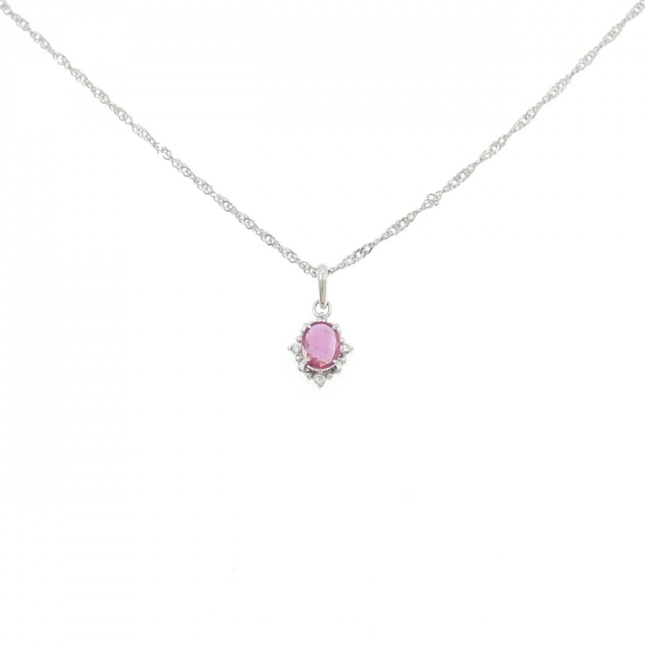 PT900/PT850 ルビー ネックレス