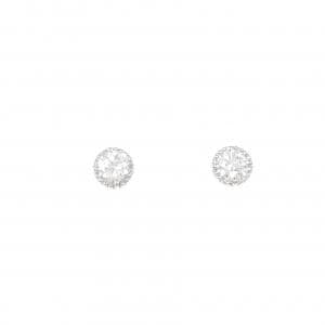【リメイク】PT900/ST ダイヤモンド ピアス 0.207CT 0.224CT F SI1 VG-GOOD