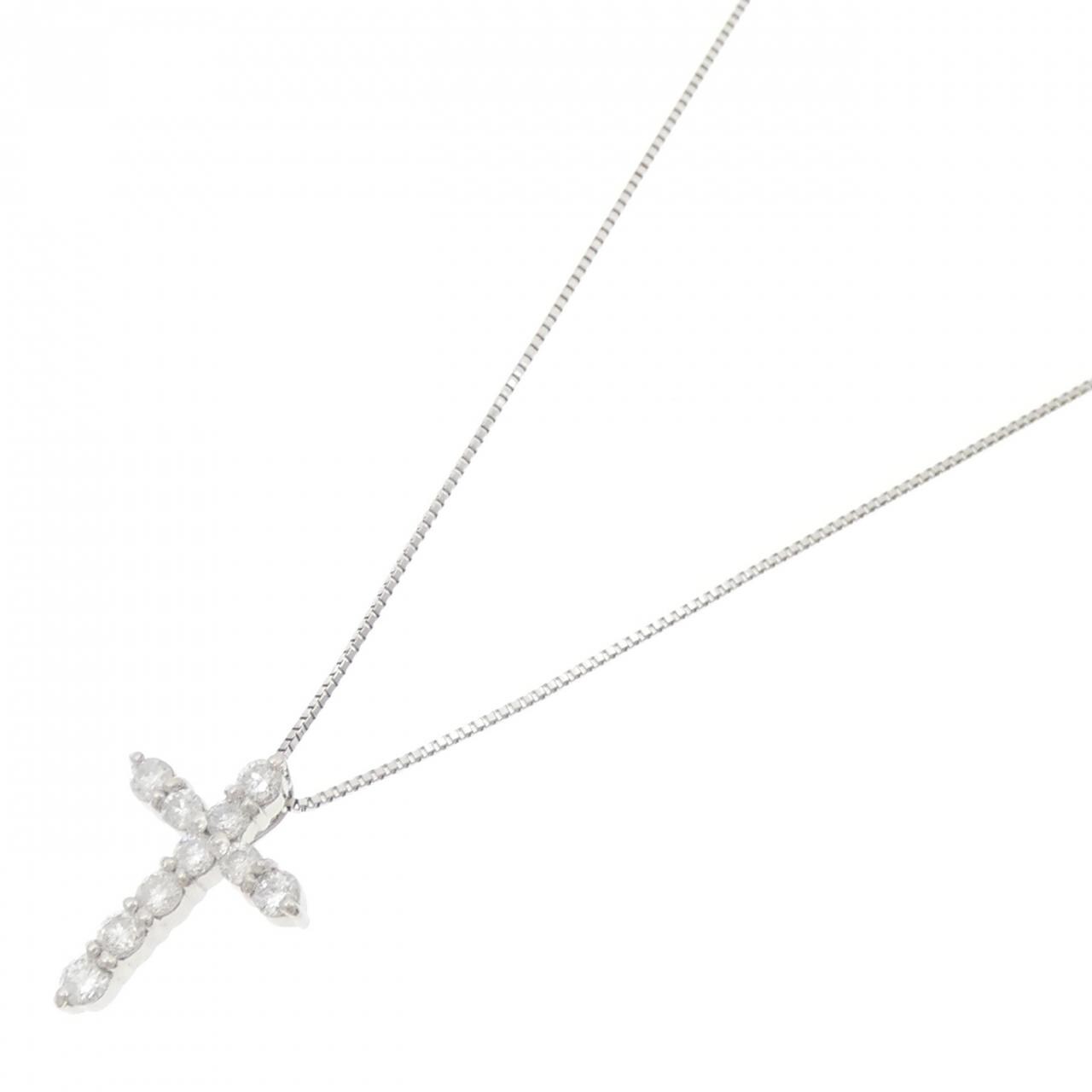 PT900/PT850 クロス ダイヤモンド ネックレス 0.50CT