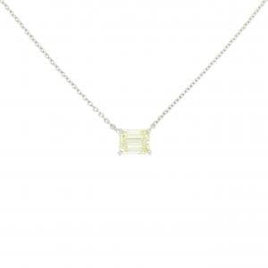 PT900/PT850 ダイヤモンド ネックレス 0.544CT FLY VS1 エメラルドカット