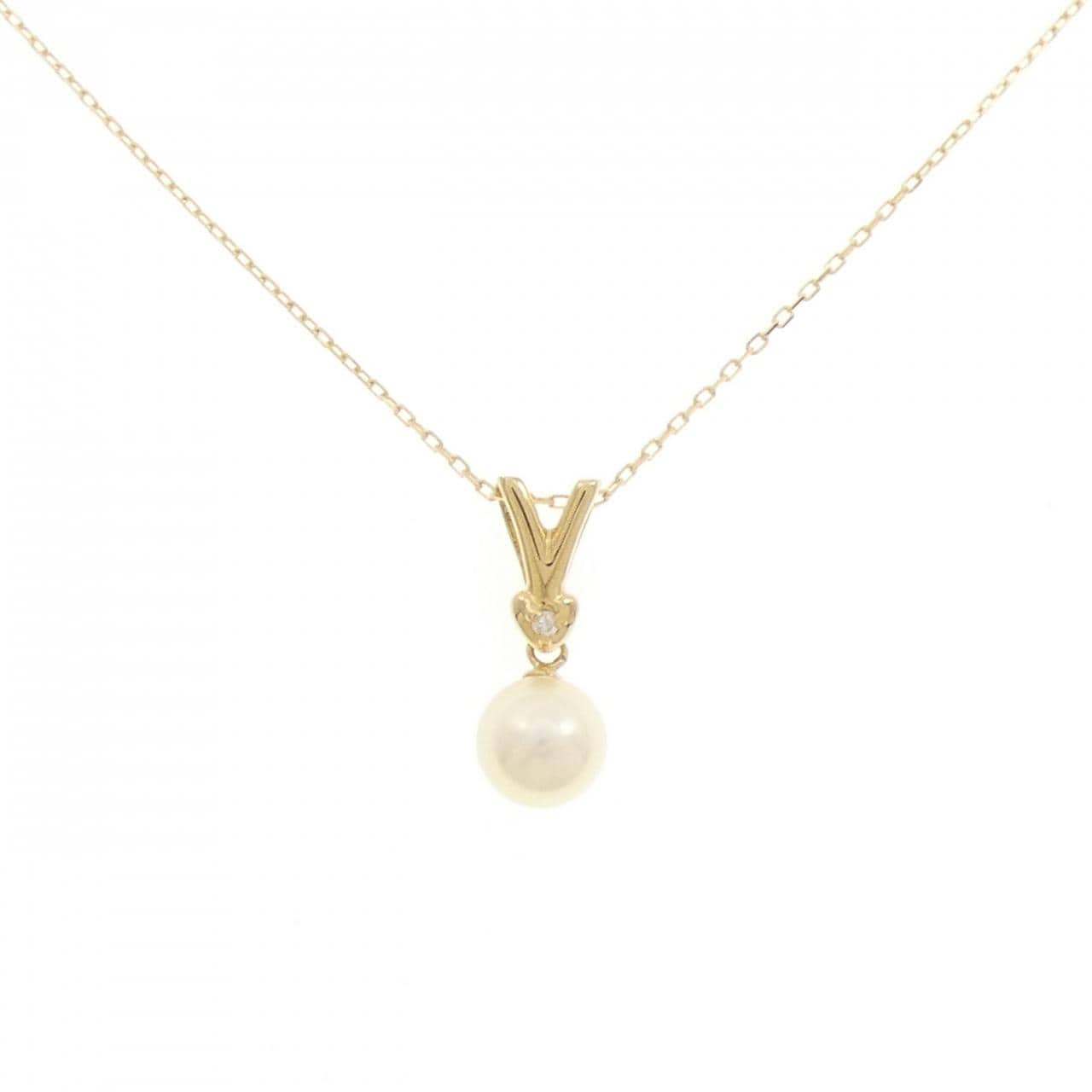 K18YG アコヤパール ネックレス 6.4mm