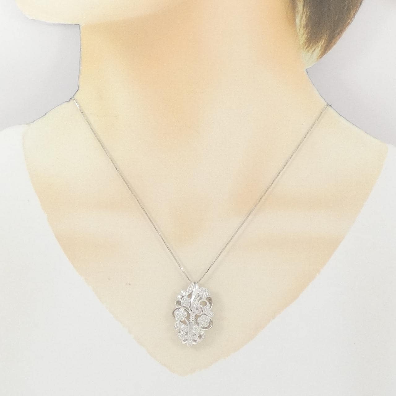 PT900/PT850 ダイヤモンド ネックレス 0.65CT