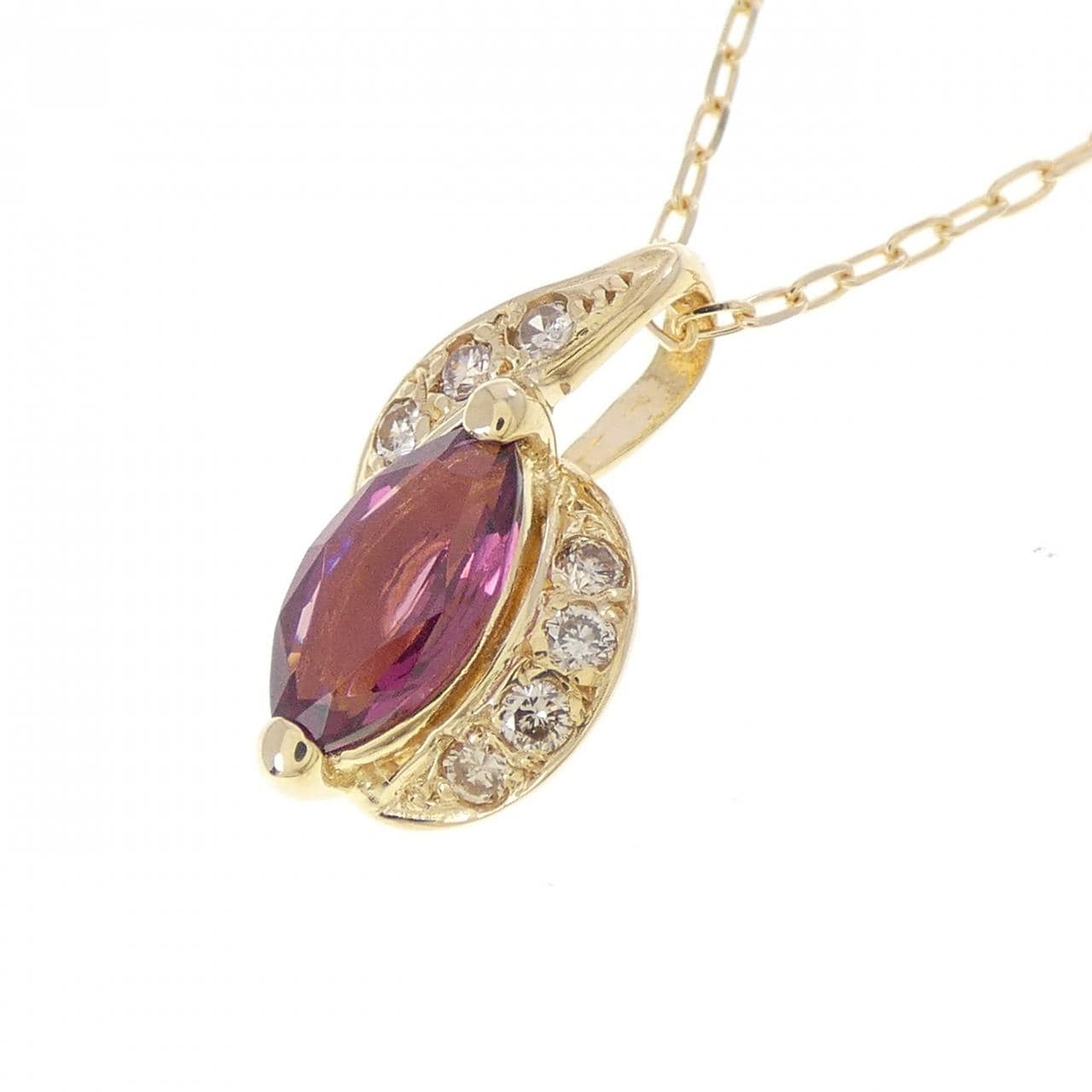 K18YG ガーネット ネックレス 0.80CT