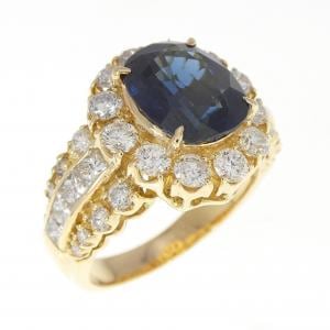 K18YG サファイヤ リング 3.20CT