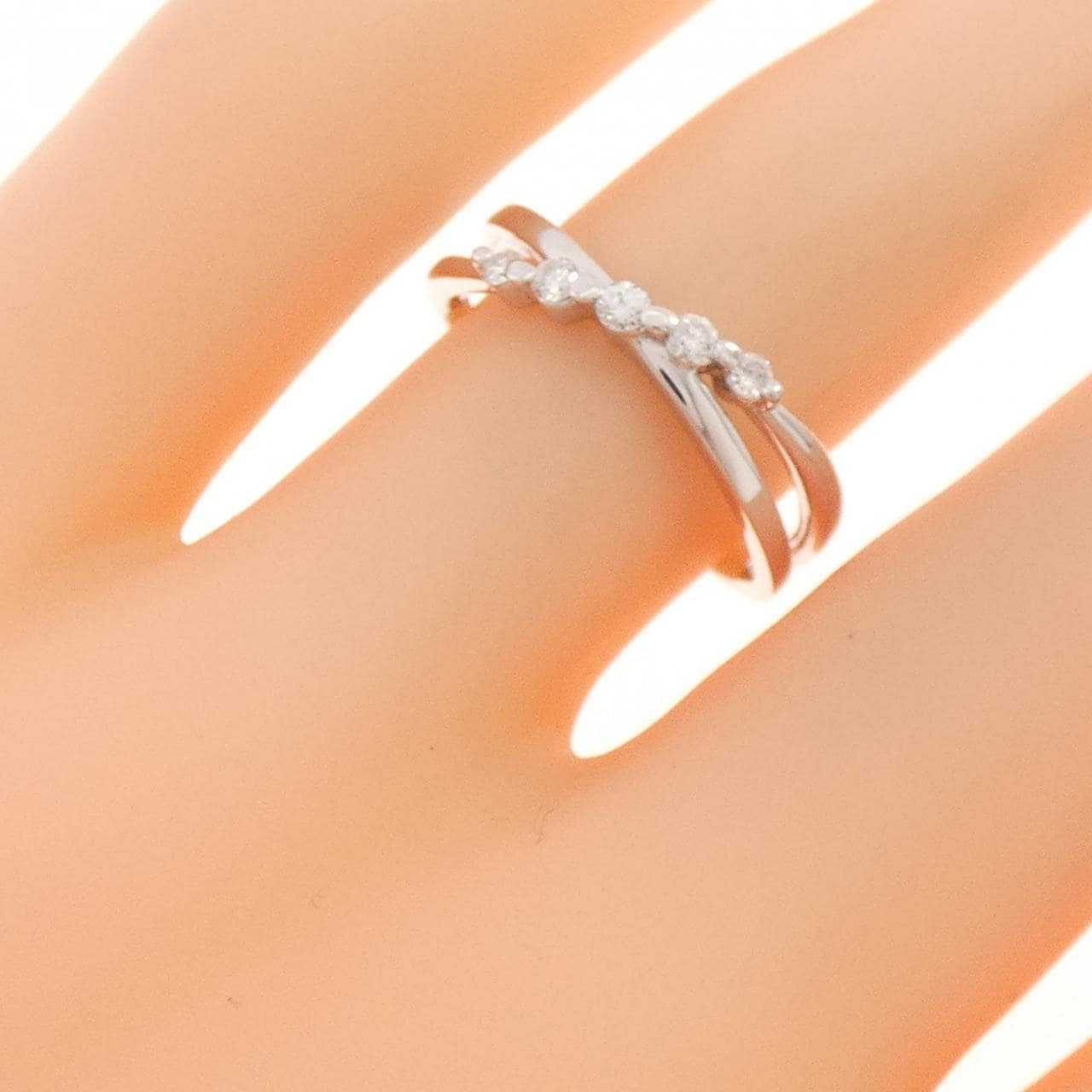 K10WG ダイヤモンド リング 0.12CT
