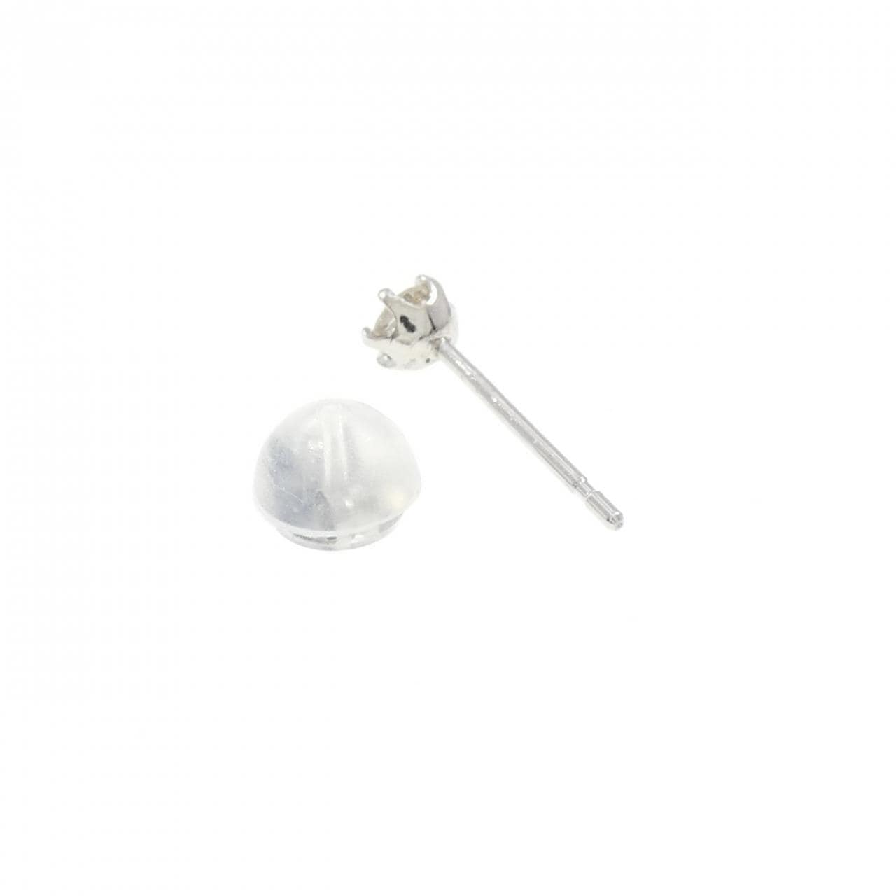 PT900 ソリティア ダイヤモンド ピアス 0.1CT 片耳