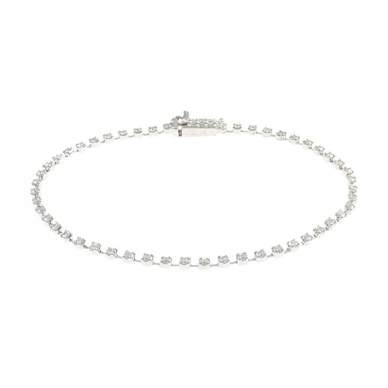 K18WG ダイヤモンド ブレスレット 1.00CT