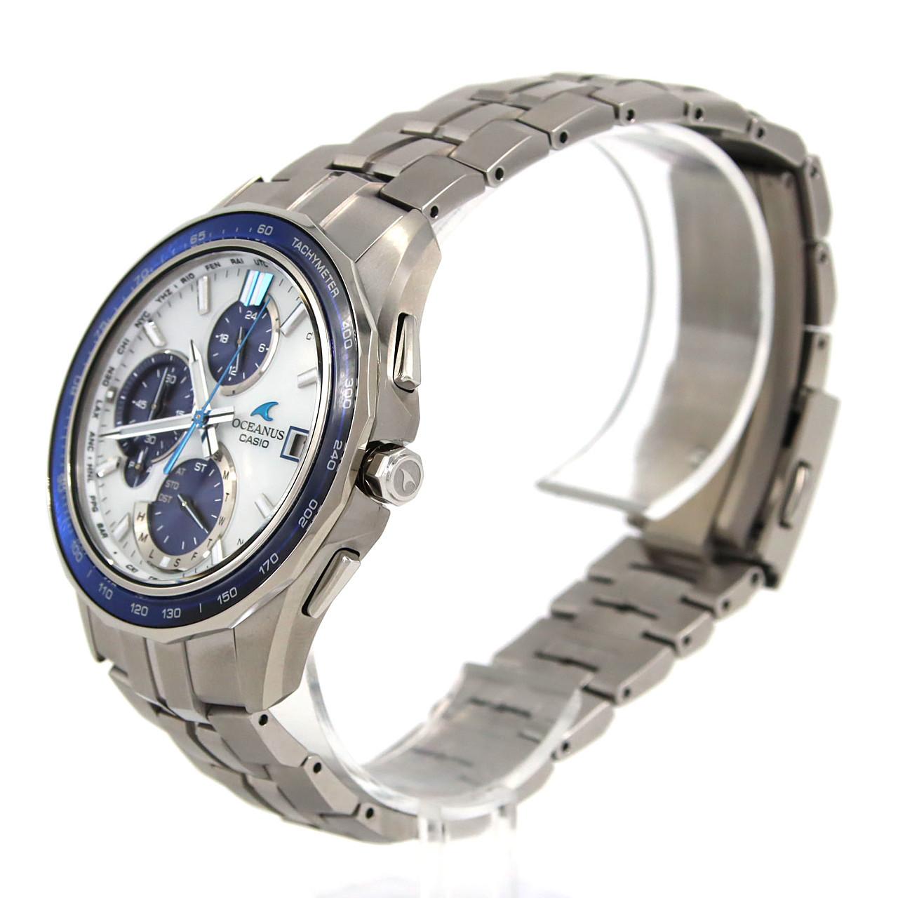 カシオ オシアナスマンタ 電波時計 OCW-S7000D-7AJF TI ソーラークォーツ