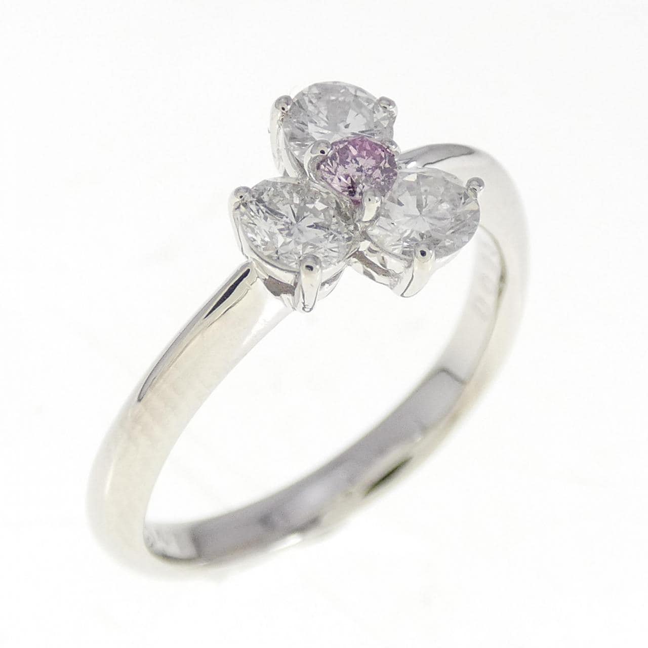 PT粉色钻石戒指 0.05CT