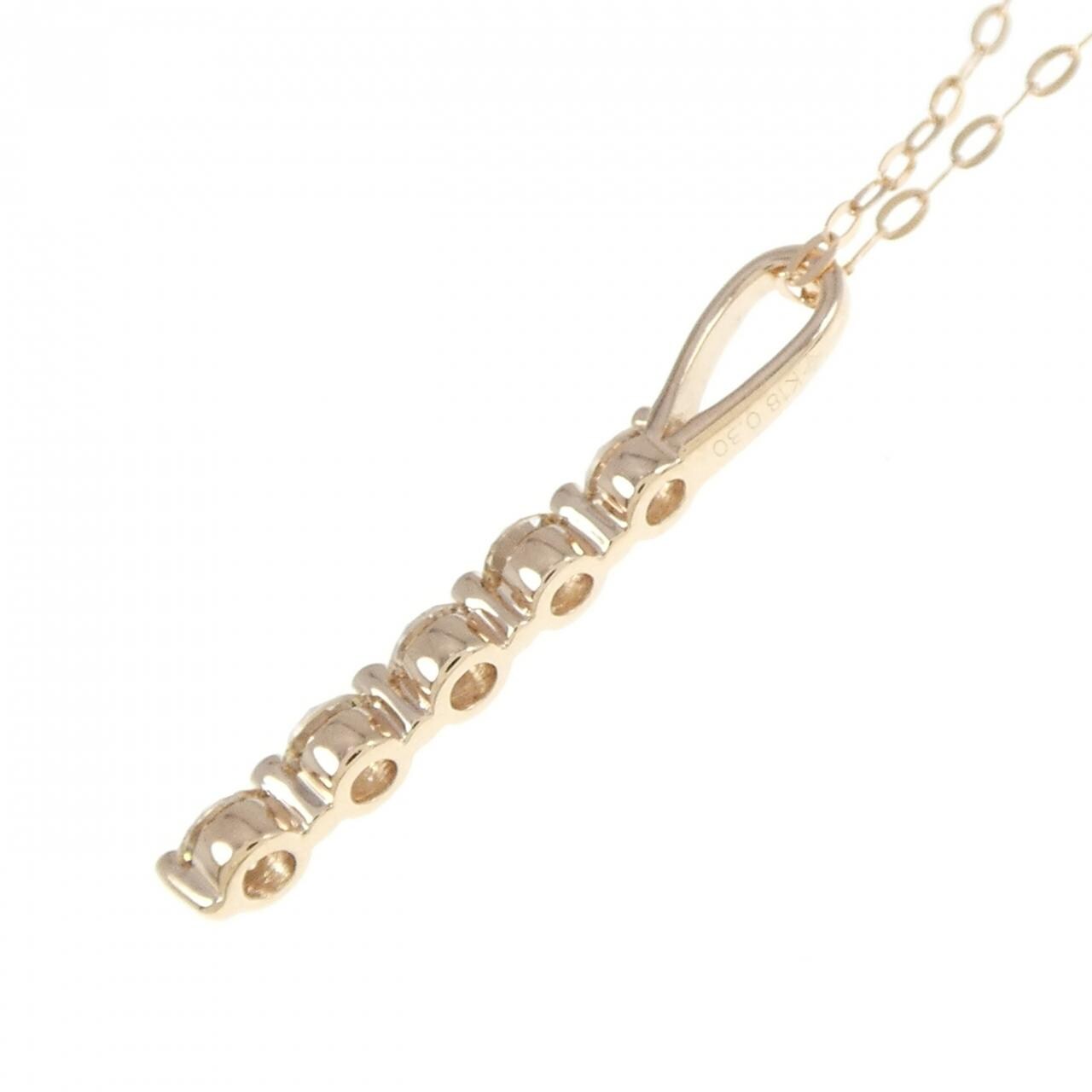 K18PG ダイヤモンド ネックレス 0.30CT