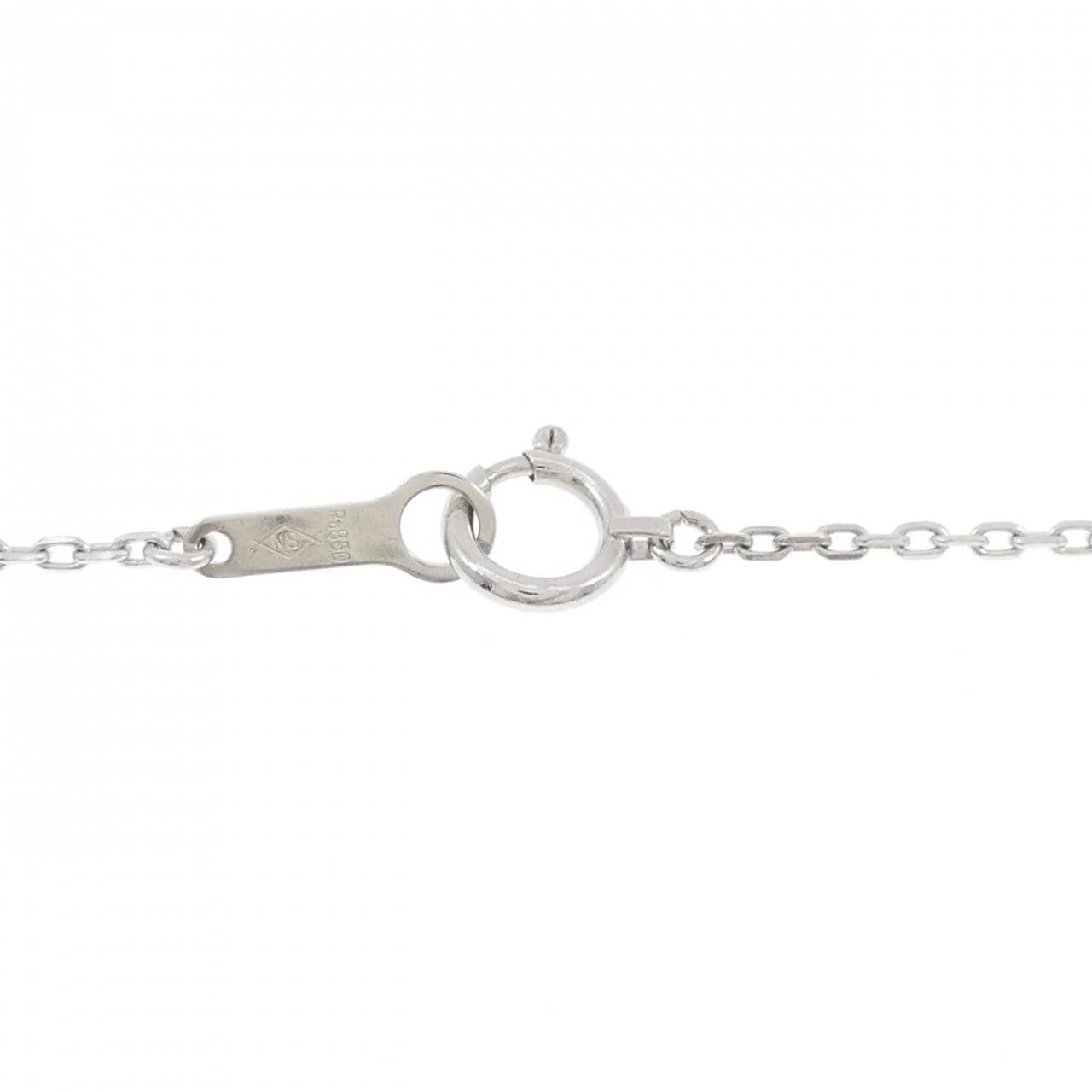 PT900/PT850 フラワー ダイヤモンド ネックレス 0.50CT