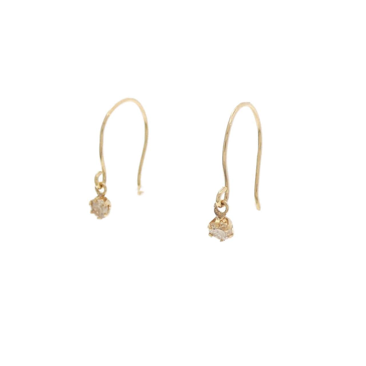 K18YG ダイヤモンド ピアス 0.10CT
