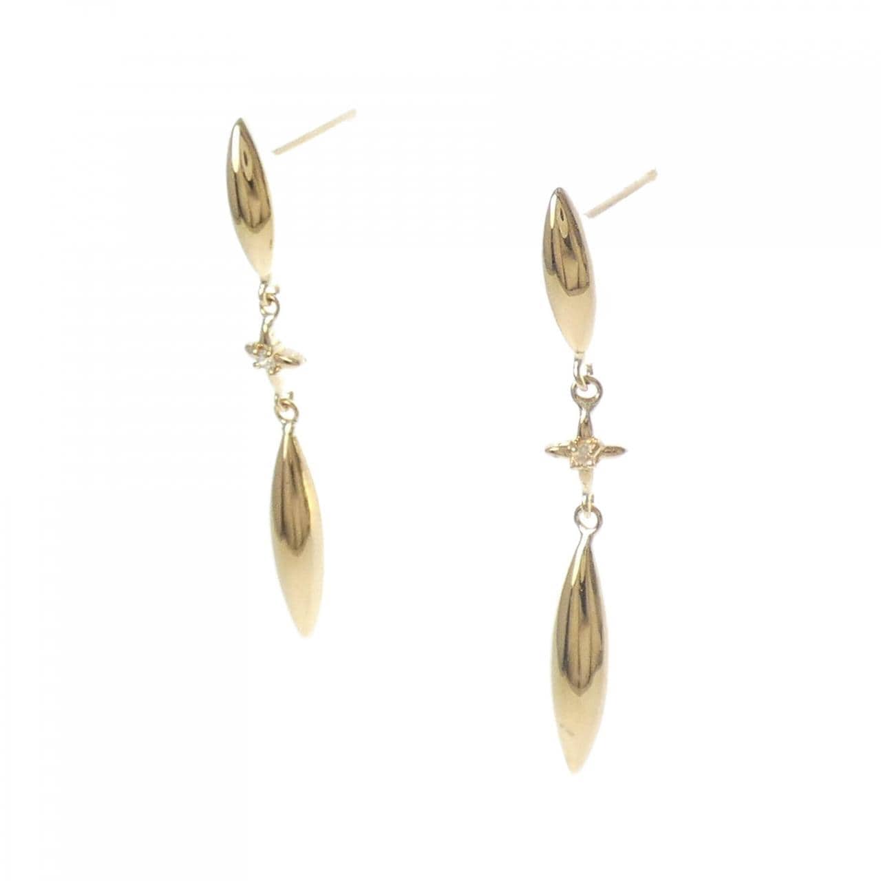 K18YG ダイヤモンド ピアス