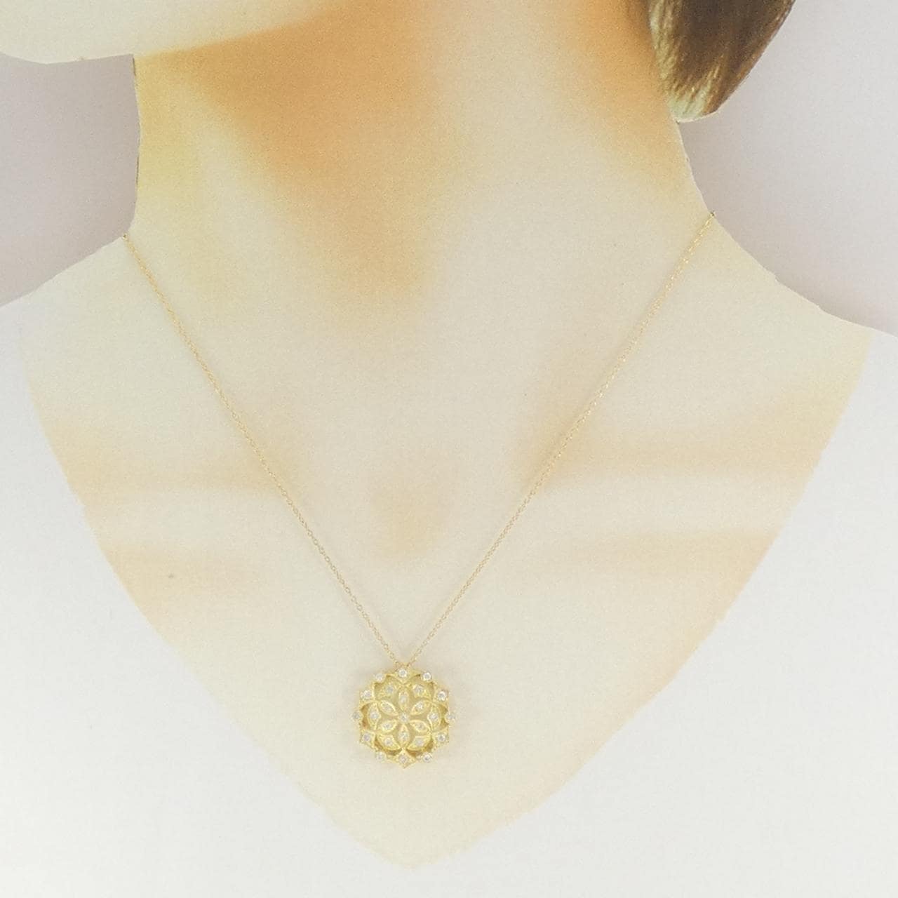 K18YG ダイヤモンド ネックレス 0.40CT