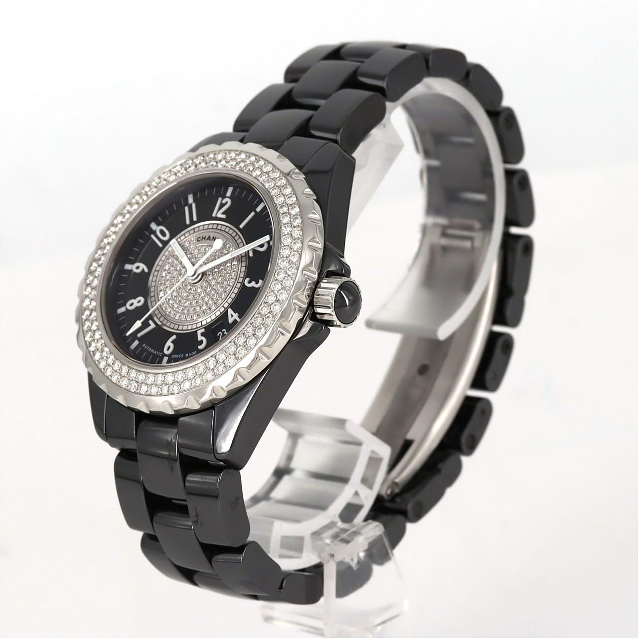 シャネル J12 38mmセラミック /2WD･センターパヴェ H1709 セラミック 自動巻