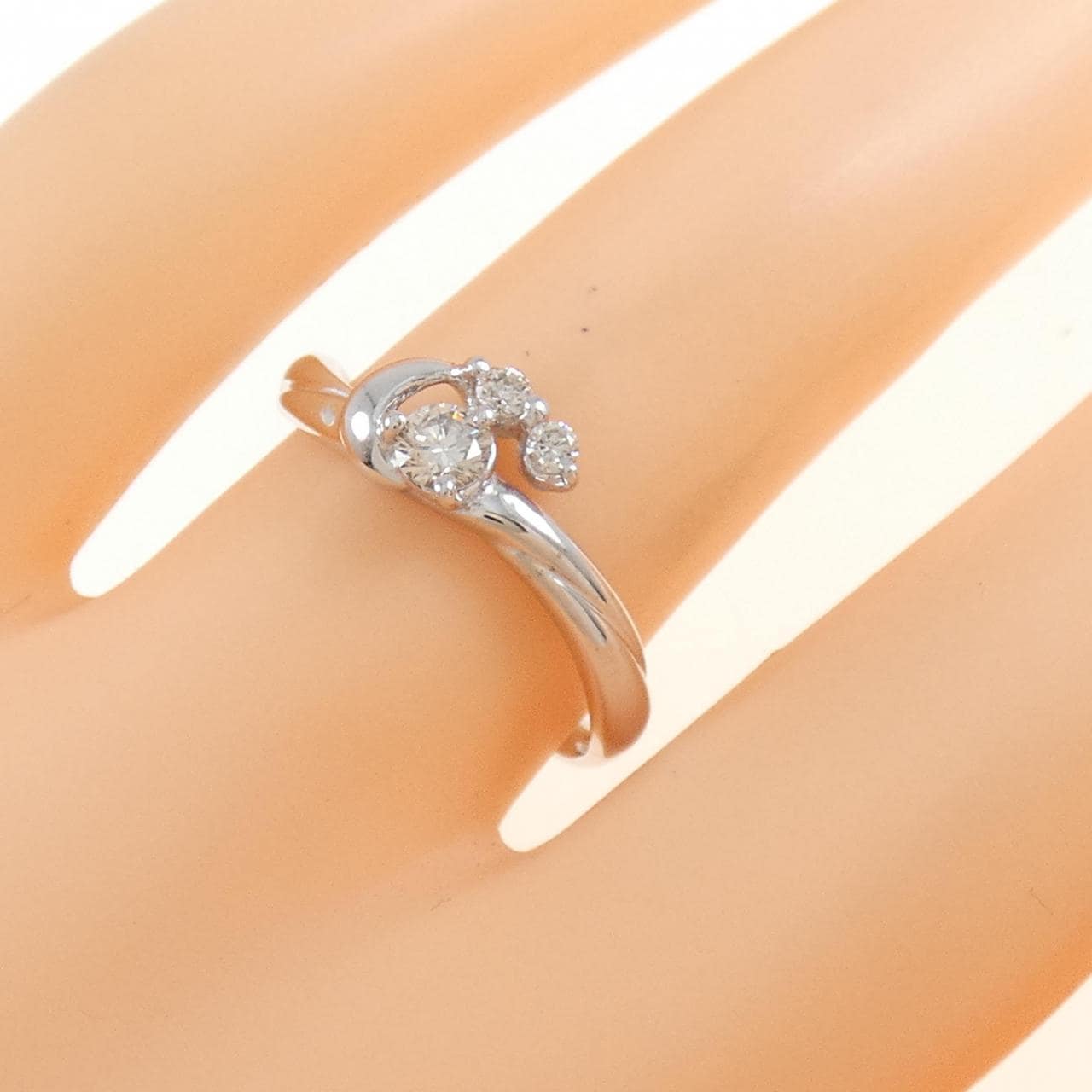 K18WG ダイヤモンド リング 0.20CT