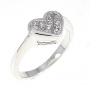 K18WG ハート ダイヤモンド リング 0.16CT