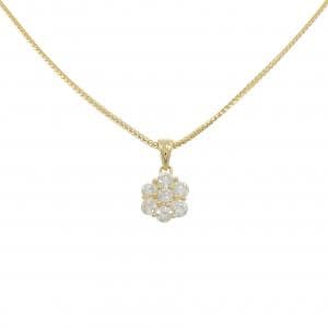 K18YG フラワー ダイヤモンド ネックレス 1.00CT