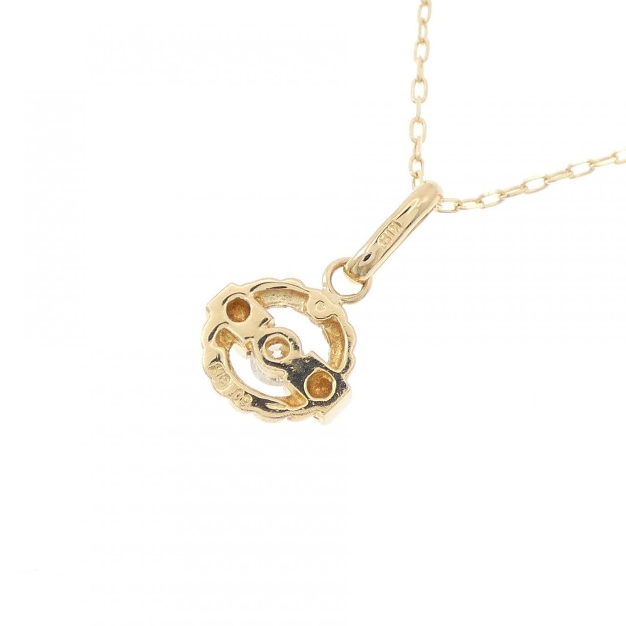 K18YG ダイヤモンド ネックレス 0.09CT