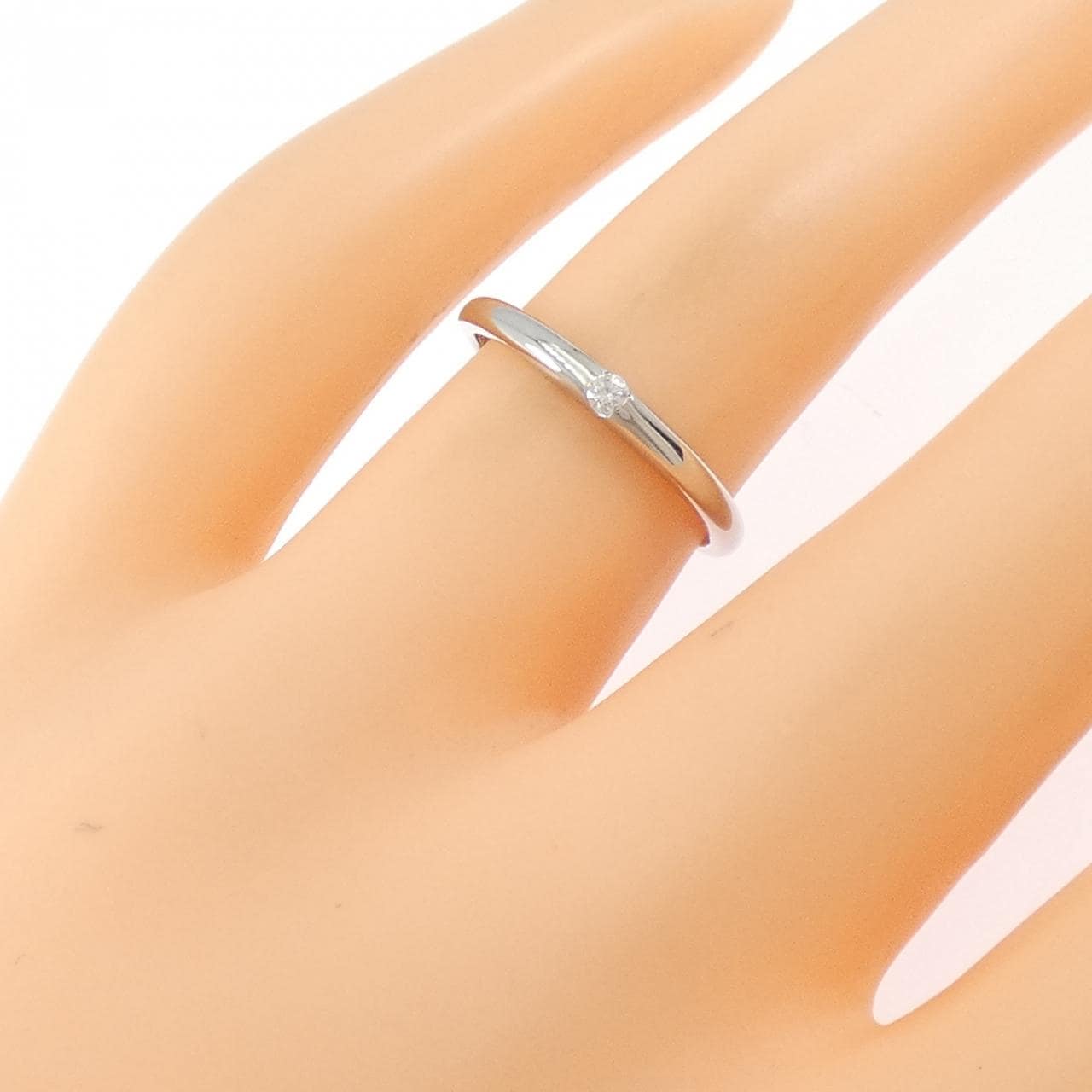 PT900 ソリティア ダイヤモンド リング 0.03CT