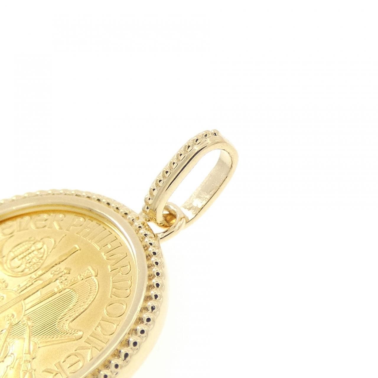 K18YG(枠) コイン ペンダント